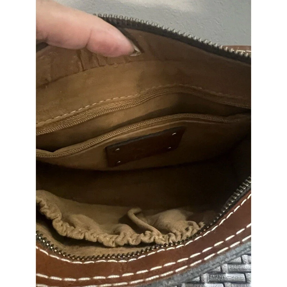 Patricia Nash Turati Tan Leather Crossbody Bag Heritage Zip Western Boho Purse - Picture 6 of 8